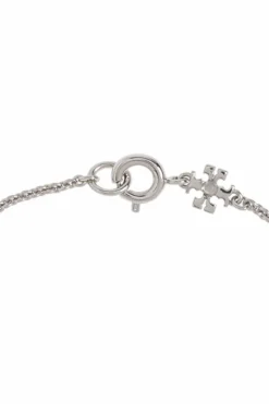 Tory Burch SREBRNY Bransoleta z logo