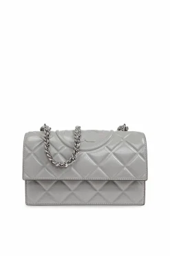 Tory Burch SZARY Torba na ramię `Fleming Small`
