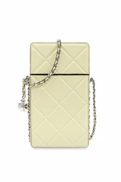 Tory Burch ŻÓŁTY Etui na telefon `Fleming` na łańcuchu