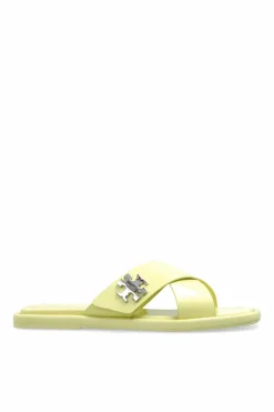 Tory Burch ŻÓŁTY Klapki `T-Lock`