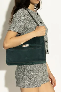 Tory Burch ZIELONY Torba na ramię `Lee Radziwill Large`