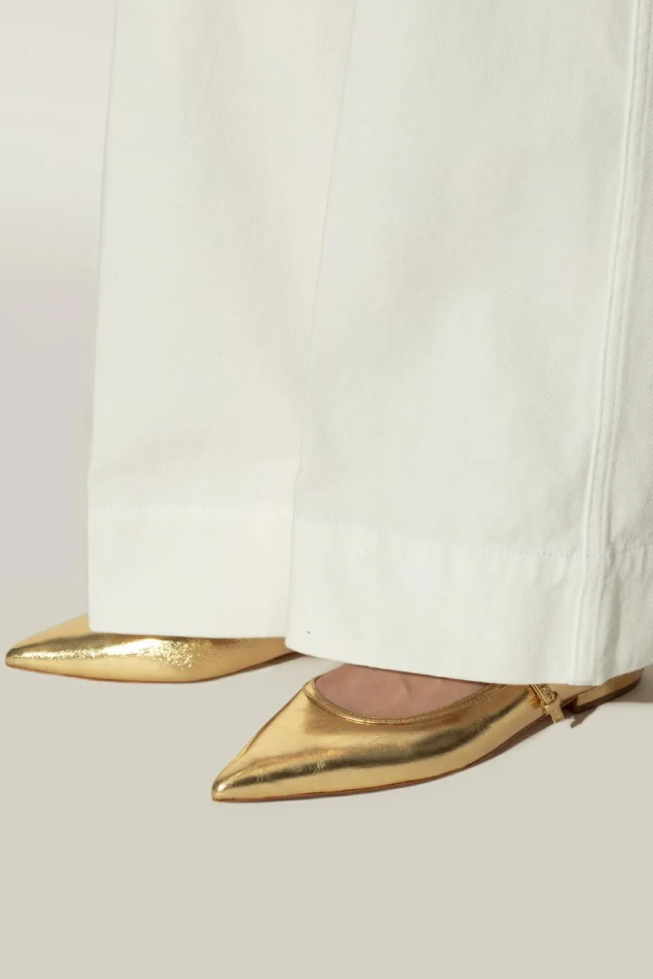 Tory Burch ZŁOTY Buty `Mary Jane`