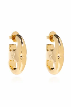 Tory Burch ZŁOTY Kolczyki z wygrawerowanym logo
