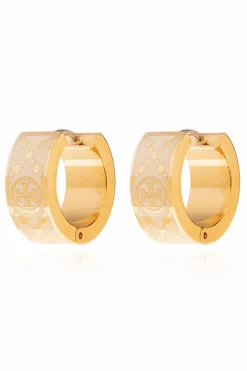 Tory Burch ZŁOTY Kolczyki z monogramem