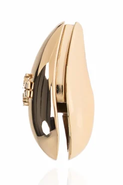 Tory Burch ZŁOTY Kolczyki z wypukłym logo