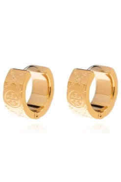 Tory Burch ZŁOTY Kolczyki z monogramem