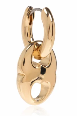 Tory Burch ZŁOTY Kolczyki z wygrawerowanym logo