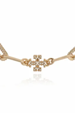 Tory Burch ZŁOTY Mosiężna bransoleta