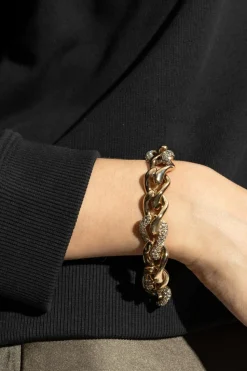 Tory Burch ZŁOTY Mosiężna bransoleta