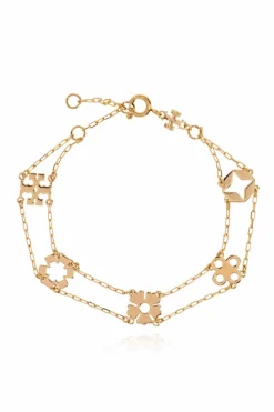 Tory Burch ZŁOTY Mosiężna bransoleta