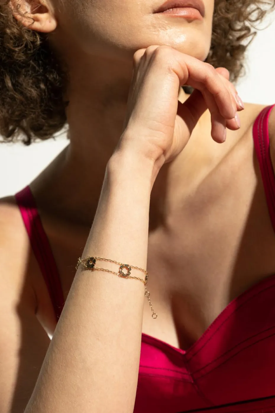 Tory Burch ZŁOTY Mosiężna bransoleta