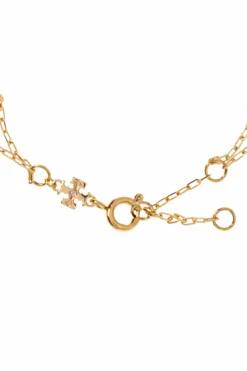 Tory Burch ZŁOTY Mosiężna bransoleta