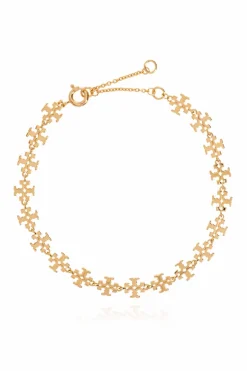 Tory Burch ZŁOTY Mosiężna bransoleta