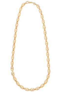 Tory Burch ZŁOTY Mosiężny naszyjnik