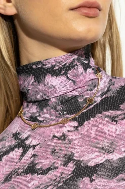 Tory Burch ZŁOTY Naszyjnik z logo