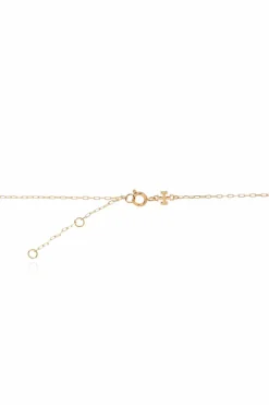 Tory Burch ZŁOTY Naszyjnik z zawieszką w kształcie logo