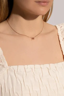 Tory Burch ZŁOTY Naszyjnik z zawieszką z logo