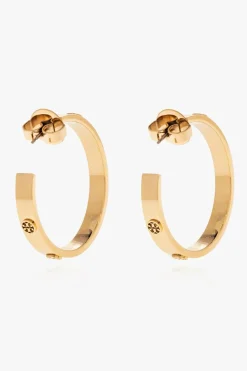 Tory Burch ZŁOTY Okrągłe kolczyki ‘Miller’