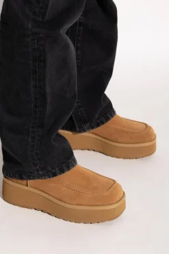 UGG BRĄZOWY Botki na platformie `Cityfunc Ultra Mini`