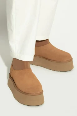 UGG BRĄZOWY Śniegowce `W Classic Mini Dipper`