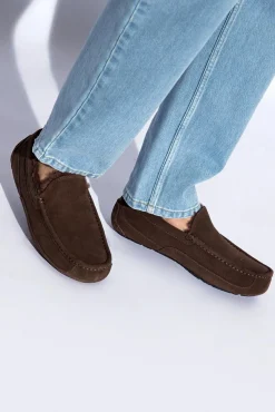 UGG BRĄZOWY Zamszowe buty ‘Ascot’ typu ‘loafers’