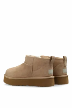 UGG Kids beżowy Śniegowce ‘K Classic Ultra Mini Platform’