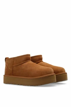UGG Kids BRĄZOWY Śniegowce ‘K Classic Ultra Mini Platform’
