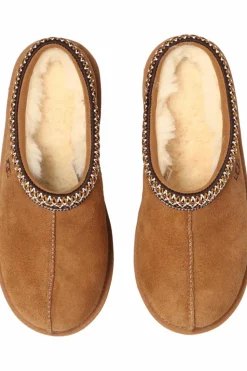 UGG Kids BRĄZOWY Zamszowe klapki ‘Tasman II’