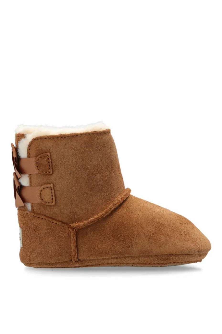 UGG Kids BRĄZOWY Zamszowe buty niemowlęce `Baby Bailey Bow`