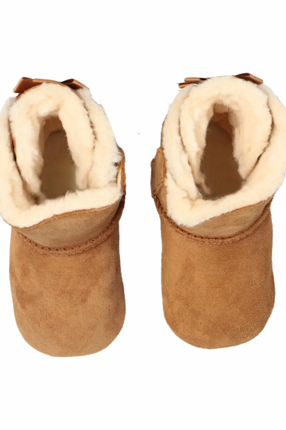UGG Kids BRĄZOWY Zamszowe buty niemowlęce `Baby Bailey Bow`