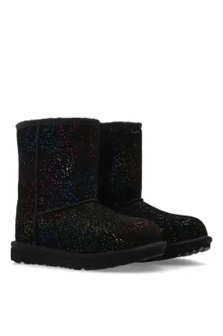 UGG Kids CZARNY Śniegowce `Kids Classic II Shimmer Sky’