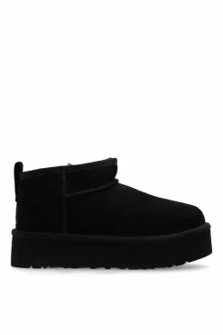 UGG Kids CZARNY Śniegowce `Kids Classic Ultra Mini Platform`