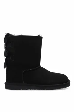 UGG Kids CZARNY Zamszowe śniegowce ‘Bailey Bow II’