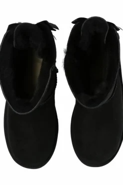UGG Kids CZARNY Zamszowe śniegowce ‘Bailey Bow II’