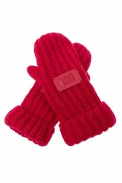 UGG Kids RÓŻOWY Rękawice z naszywką z logo