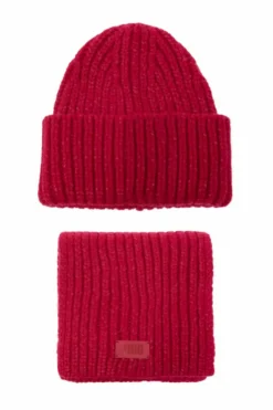 UGG Kids RÓŻOWY Zestaw: czapka i szal