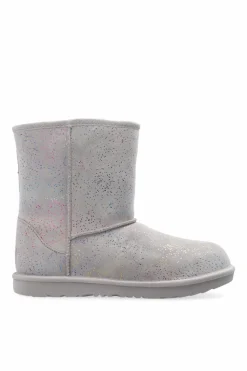 UGG Kids SZARY Śniegowce `T Classic II Shimmer Sky`
