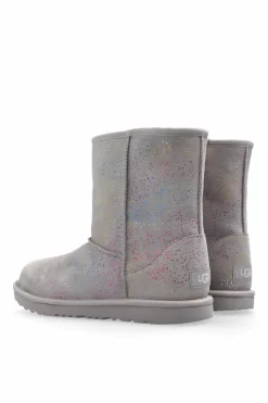 UGG Kids SZARY Śniegowce `T Classic II Shimmer Sky`