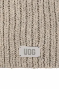UGG Kids SZARY Szal z naszywką z logo