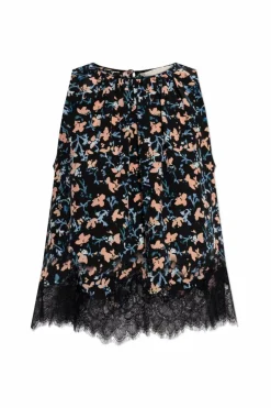 Ulla Johnson CZARNY Jedwabny top `Sierra`