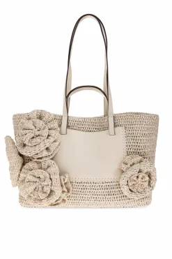 Ulla Johnson kremowy Torba `Lali Floral` typu `shopper`