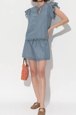 Ulla Johnson NIEBIESKI Top `Effie`