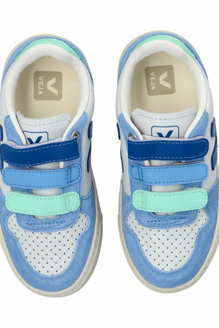 Veja Kids NIEBIESKI Buty sportowe `SMALL V-10 CHROMEFREE LEATHER`