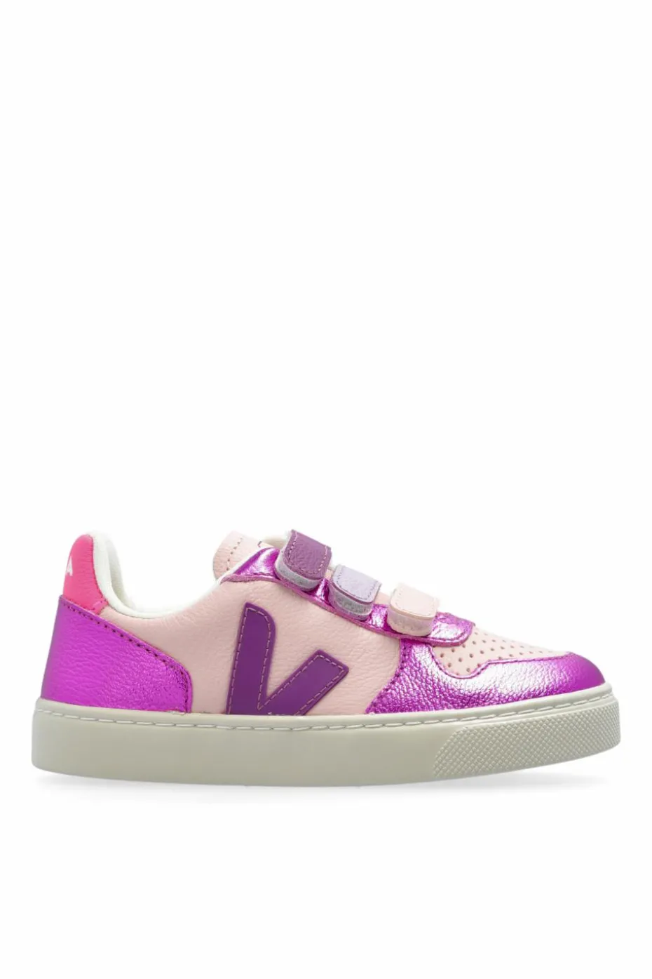 Veja Kids RÓŻOWY Buty sportowe `SMALL V-10 CHROMEFREE LEATHER`