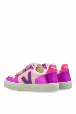 Veja Kids RÓŻOWY Buty sportowe `SMALL V-10 CHROMEFREE LEATHER`