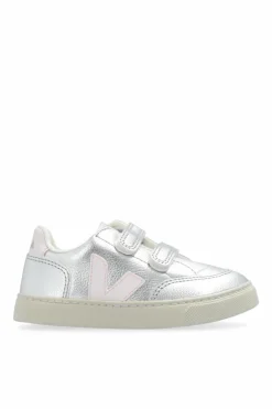 Veja Kids SREBRNY Buty sportowe ‘V-12 Chromefree Leather’
