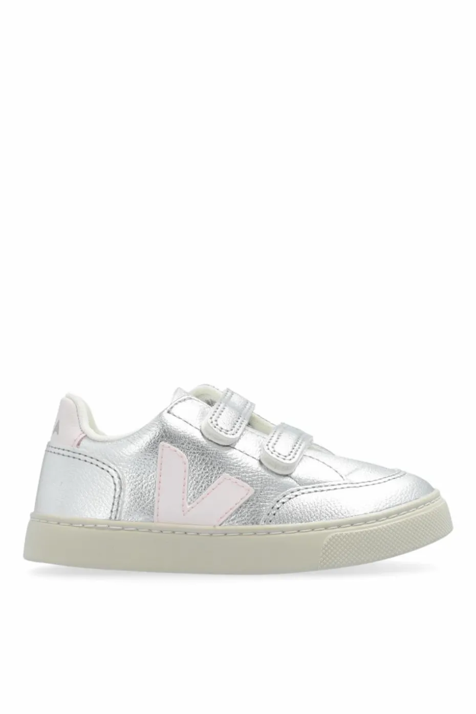 Veja Kids SREBRNY Buty sportowe ‘V-12 Chromefree Leather’
