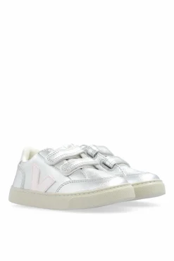 Veja Kids SREBRNY Buty sportowe ‘V-12 Chromefree Leather’