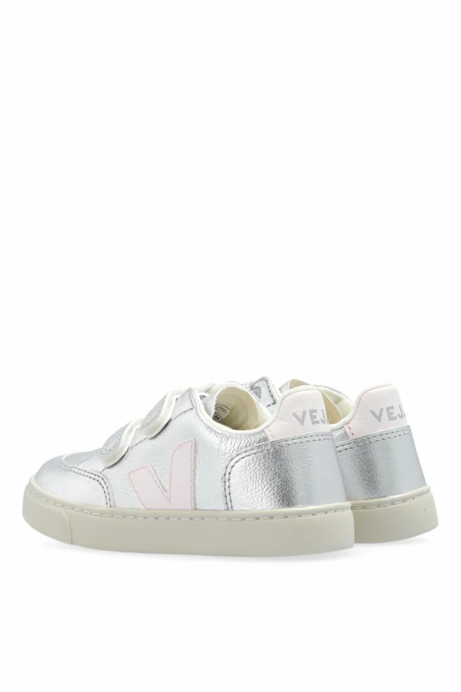 Veja Kids SREBRNY Buty sportowe ‘V-12 Chromefree Leather’