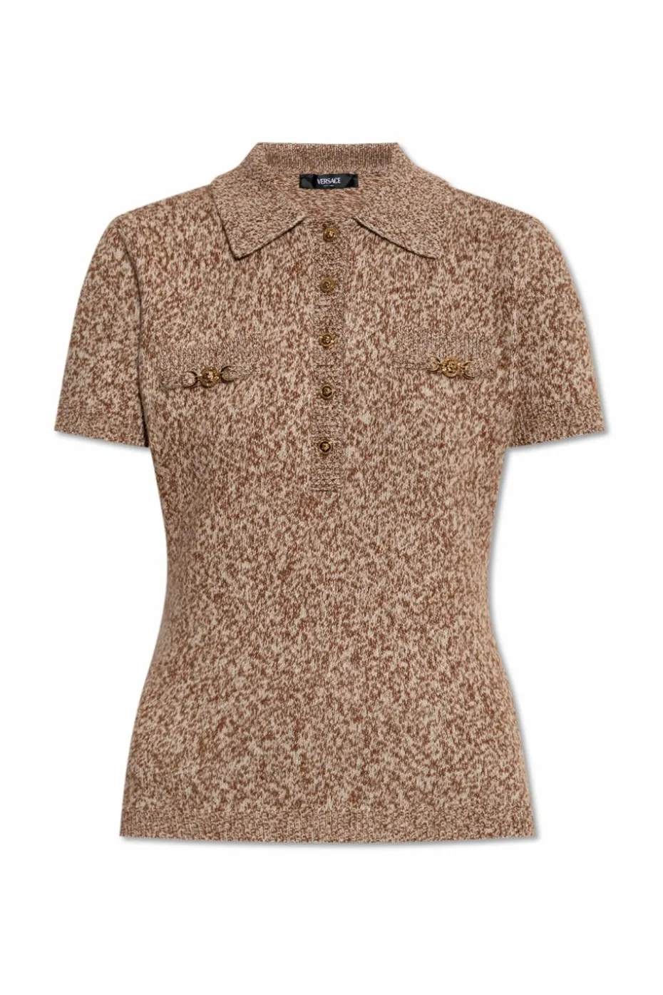 Versace beżowy Sweter z krótkim rękawem